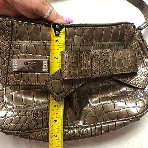 Nwot Guess Taupe/Brown Mini Shoulder Bag Purse - Picture 8 of 9